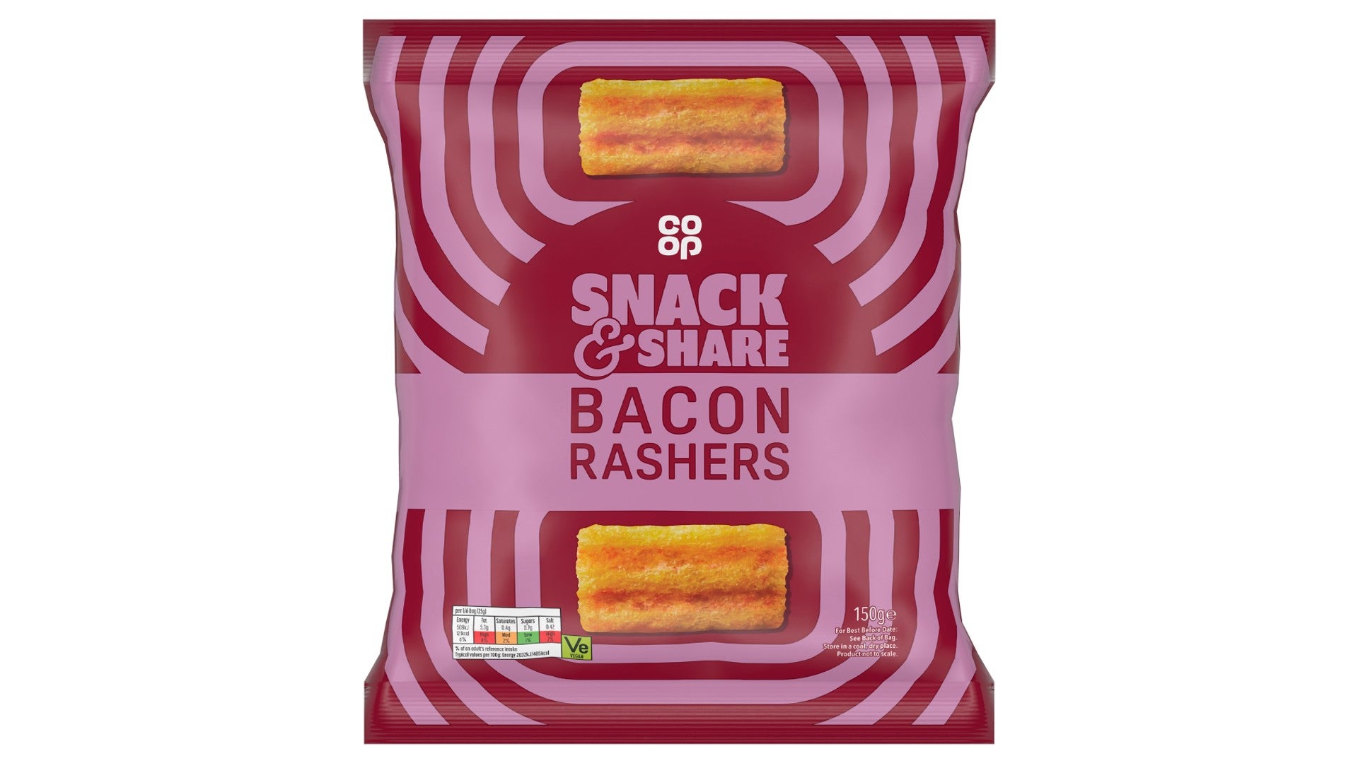 Co-op Bacon Rasher Crisps 150g