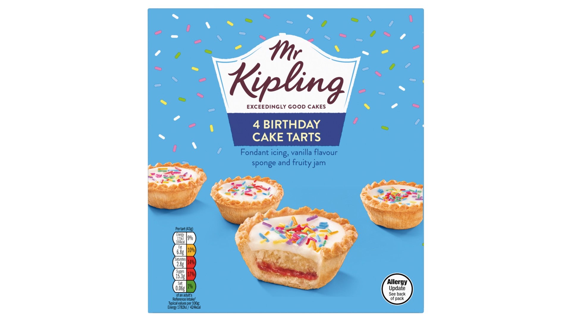 Mr Kipling 4 Birthday Cake Tarts
