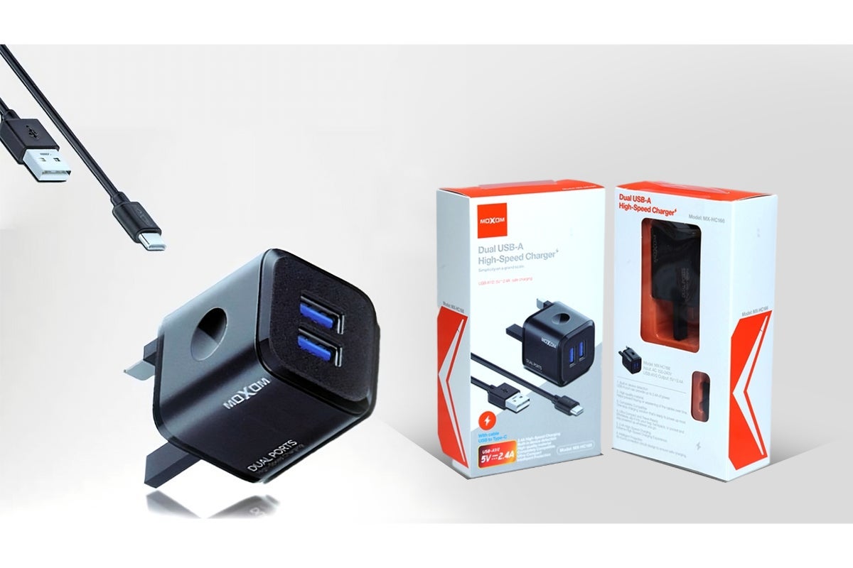 Dual USB-A High-Speed Charger By Moxom