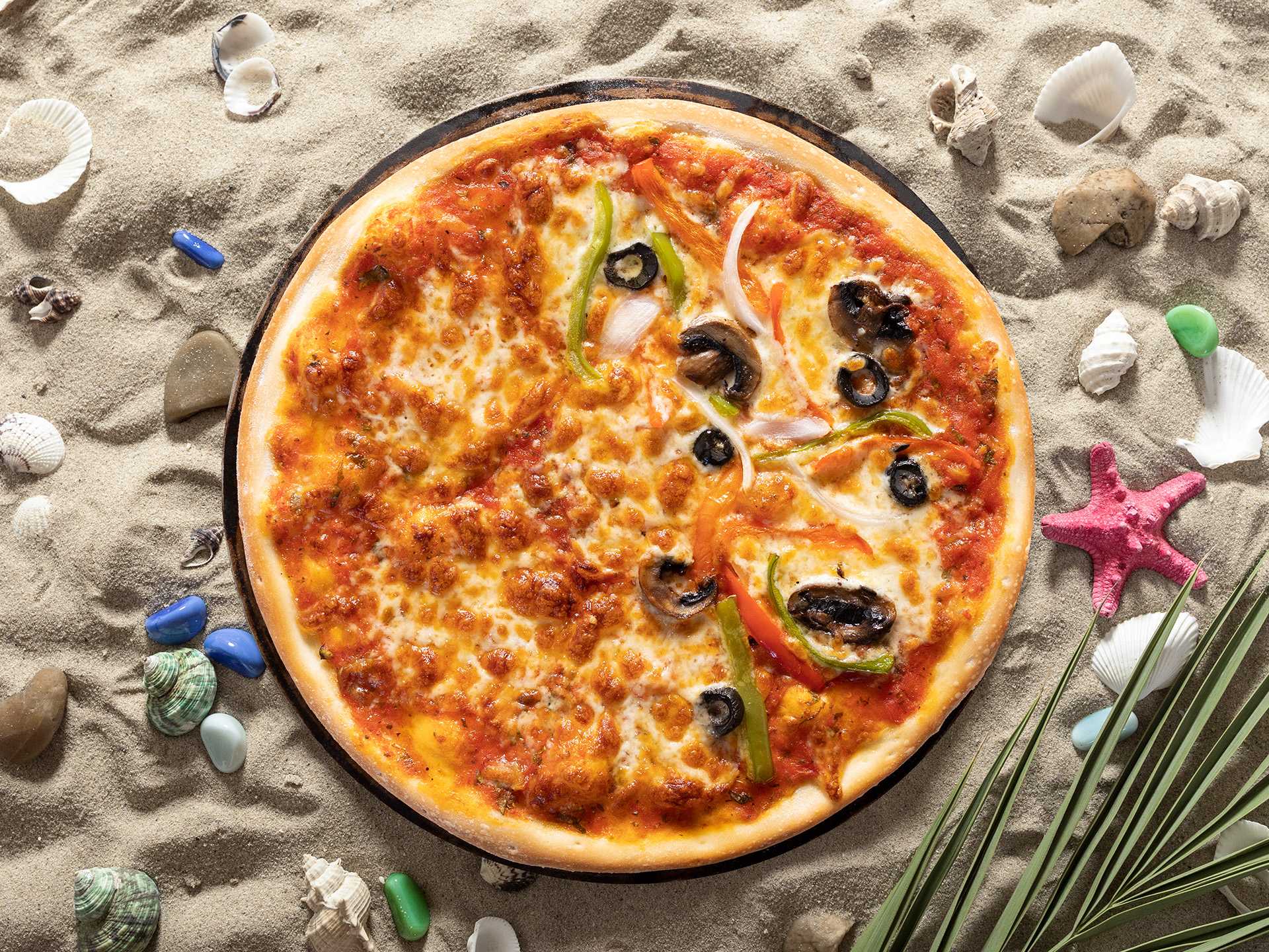 Half & Half Sunrise Medium Pizza