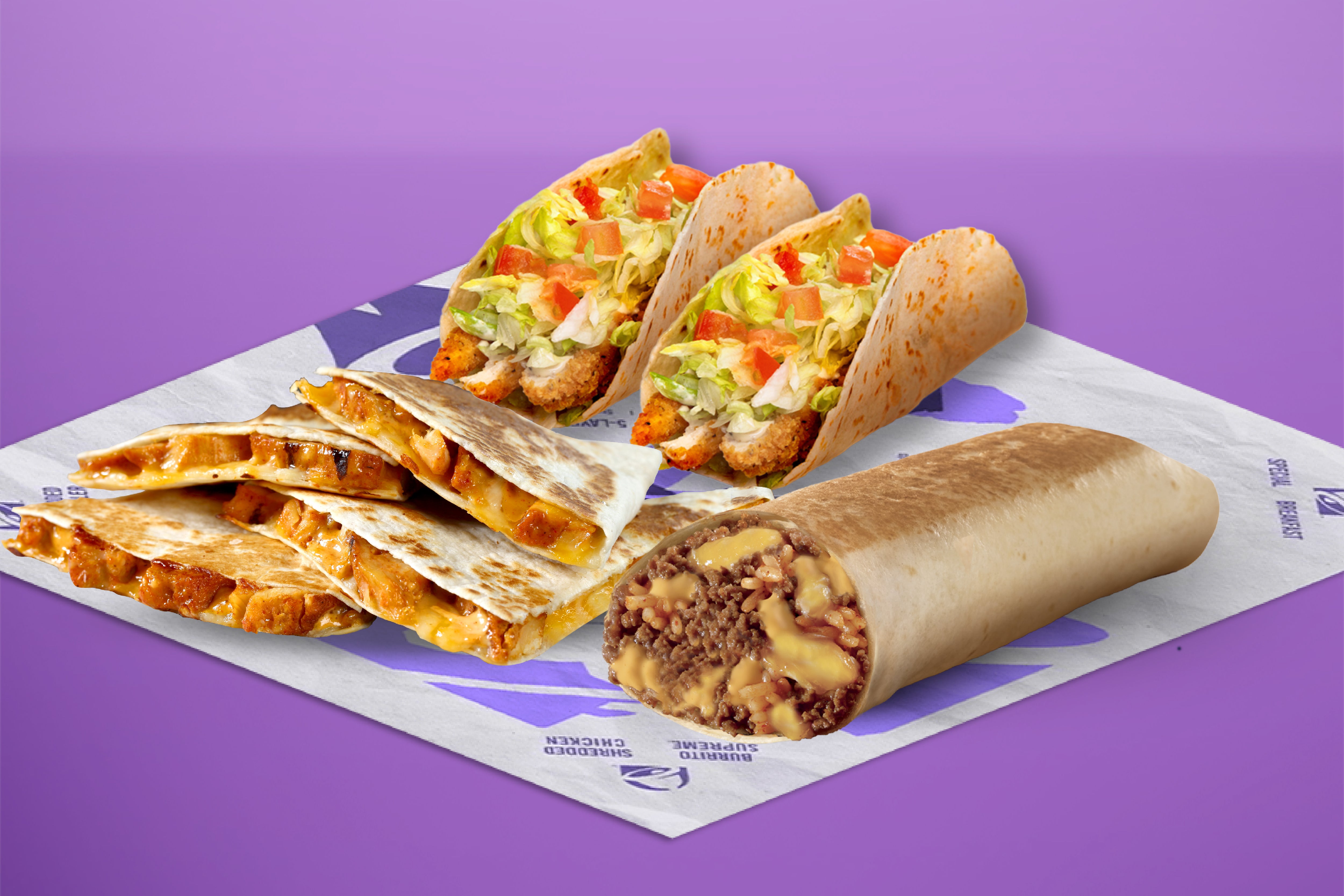 4 KD Fiesta ( Quesadilla + Cheesy Double Beef Burrito)