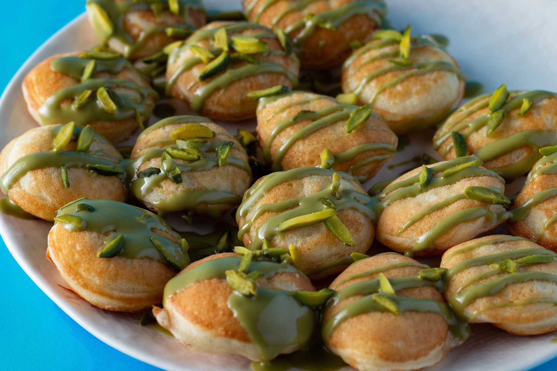 Mini Pistachio Pancakes