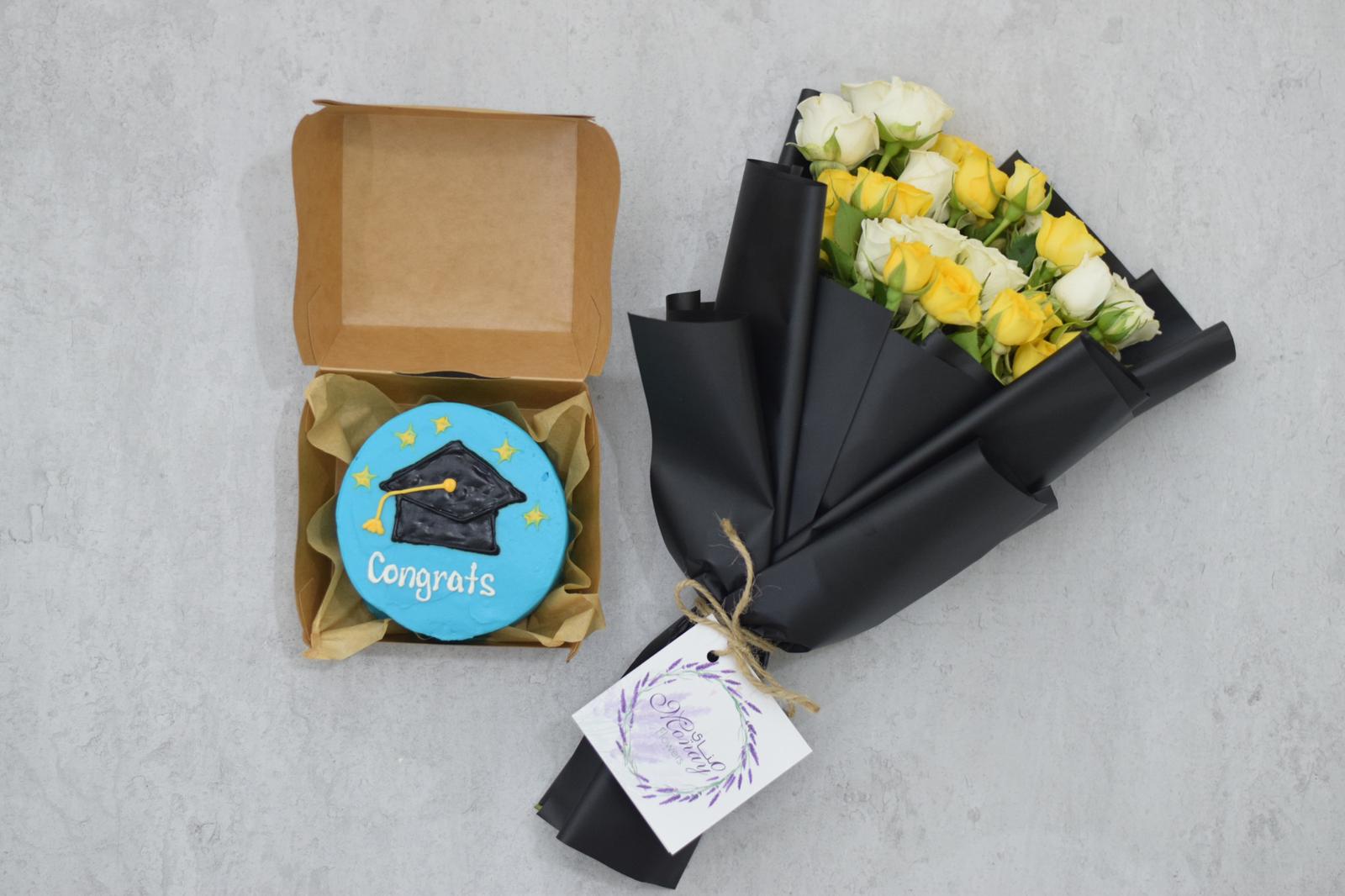 Graduation Cake With Roses