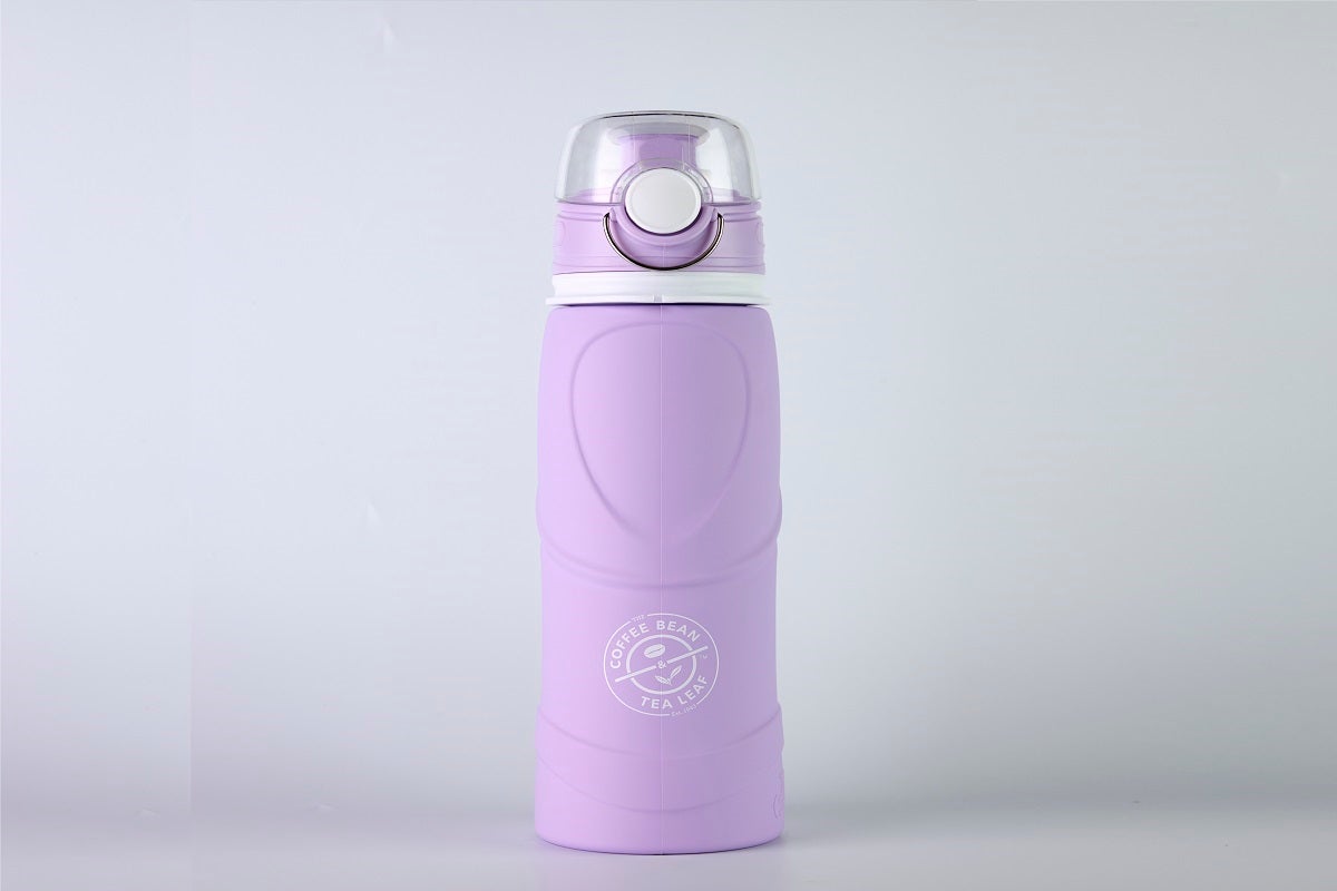 Collasible Silicone Sports Bottle - Purple