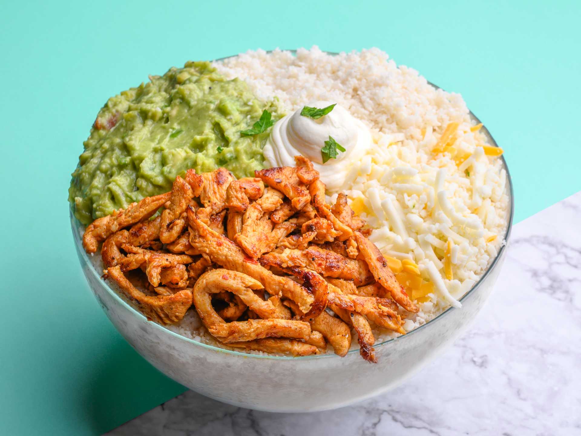 Cauli Chicken Burrito Bowl