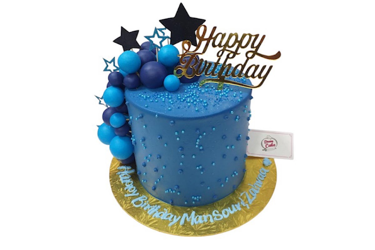 Ball blue cake