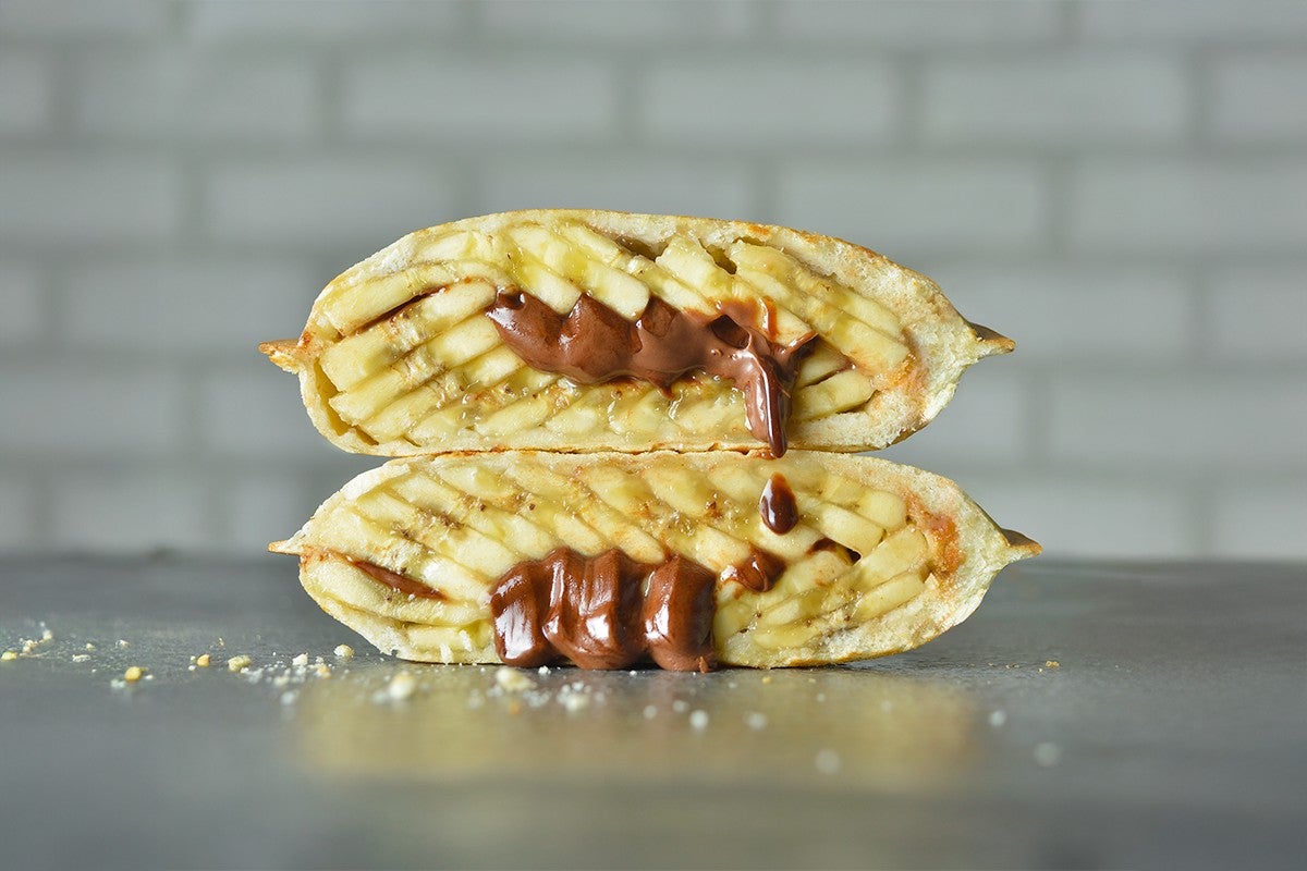 Sando cho nutella banane aux éclats de noisettes
