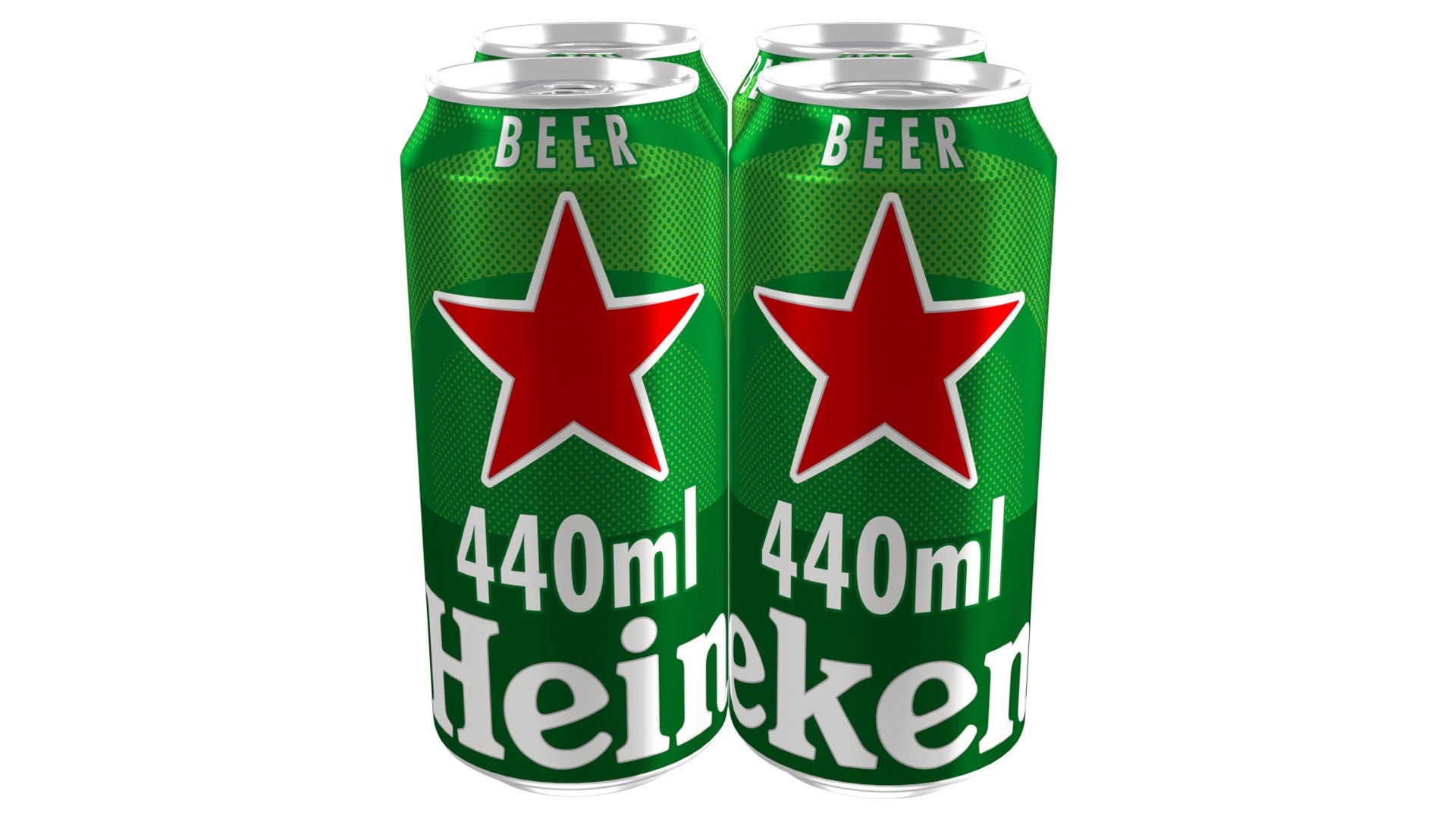 Heineken Lager Beer Cans 4 x 440ml