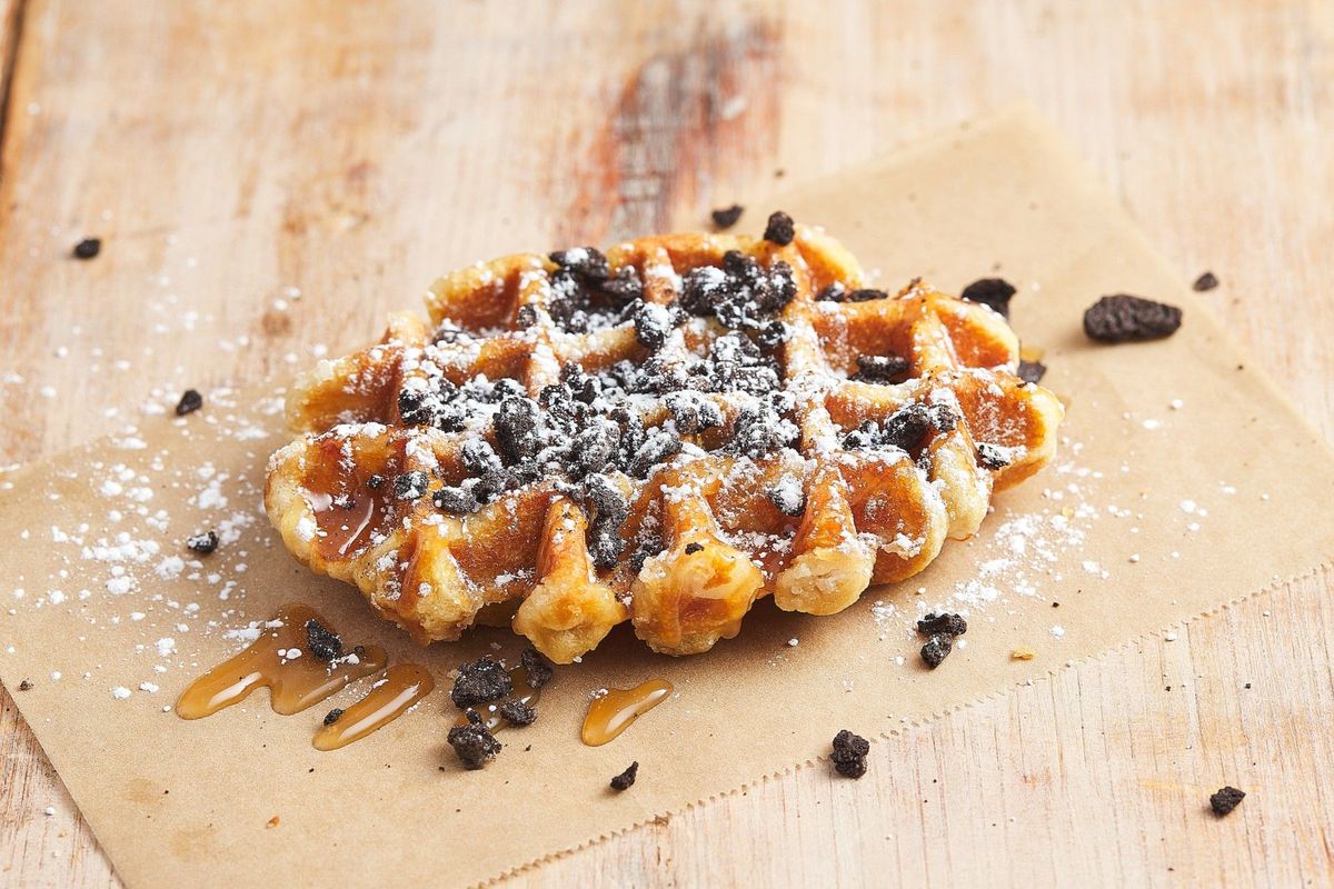 Salted Caramel & Oreo Waffle