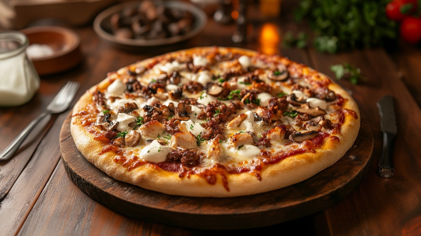 Pizza Rimini 🍶 🧀 🍗