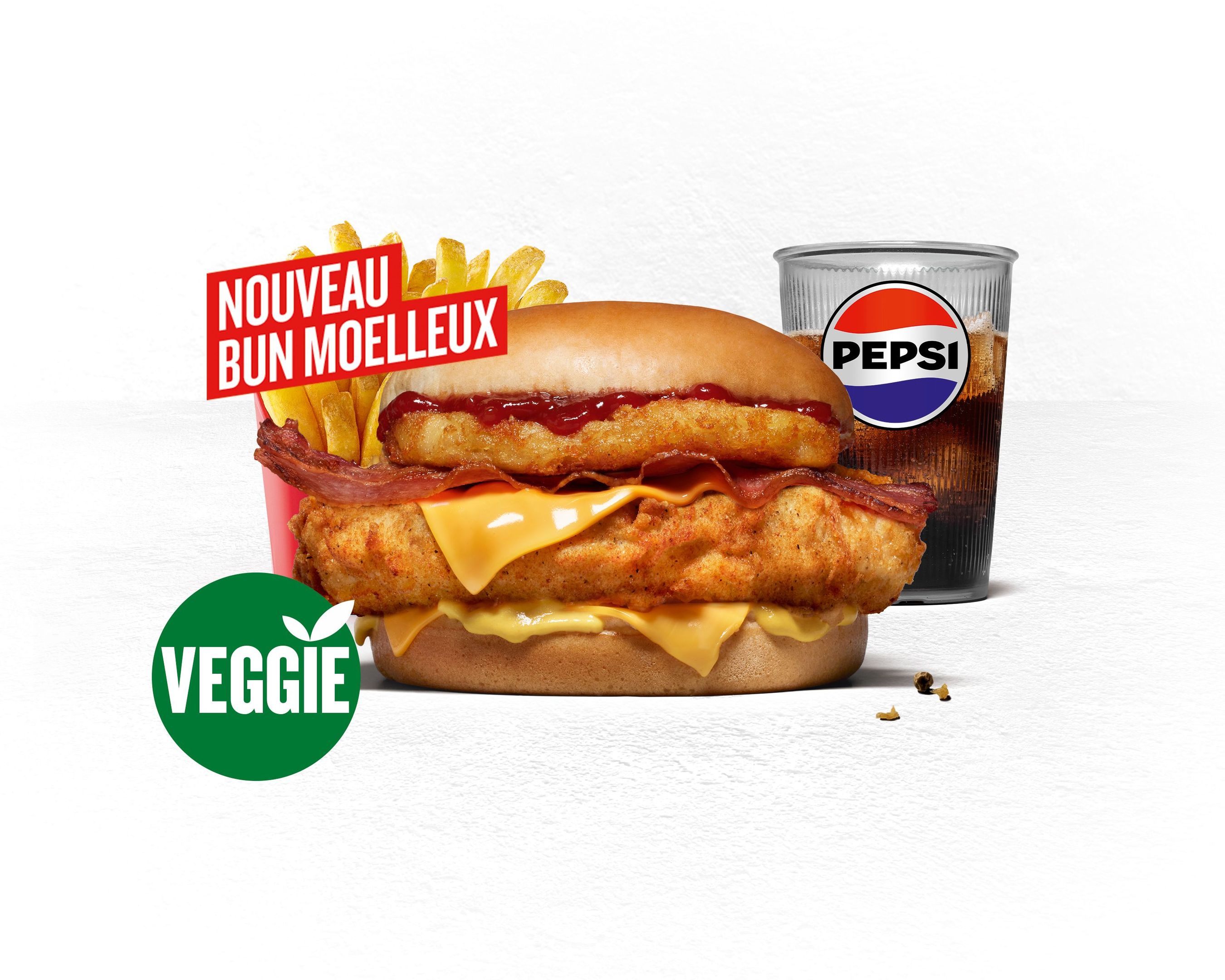 MENU TOWER CHEESE & BACON VEGGIE