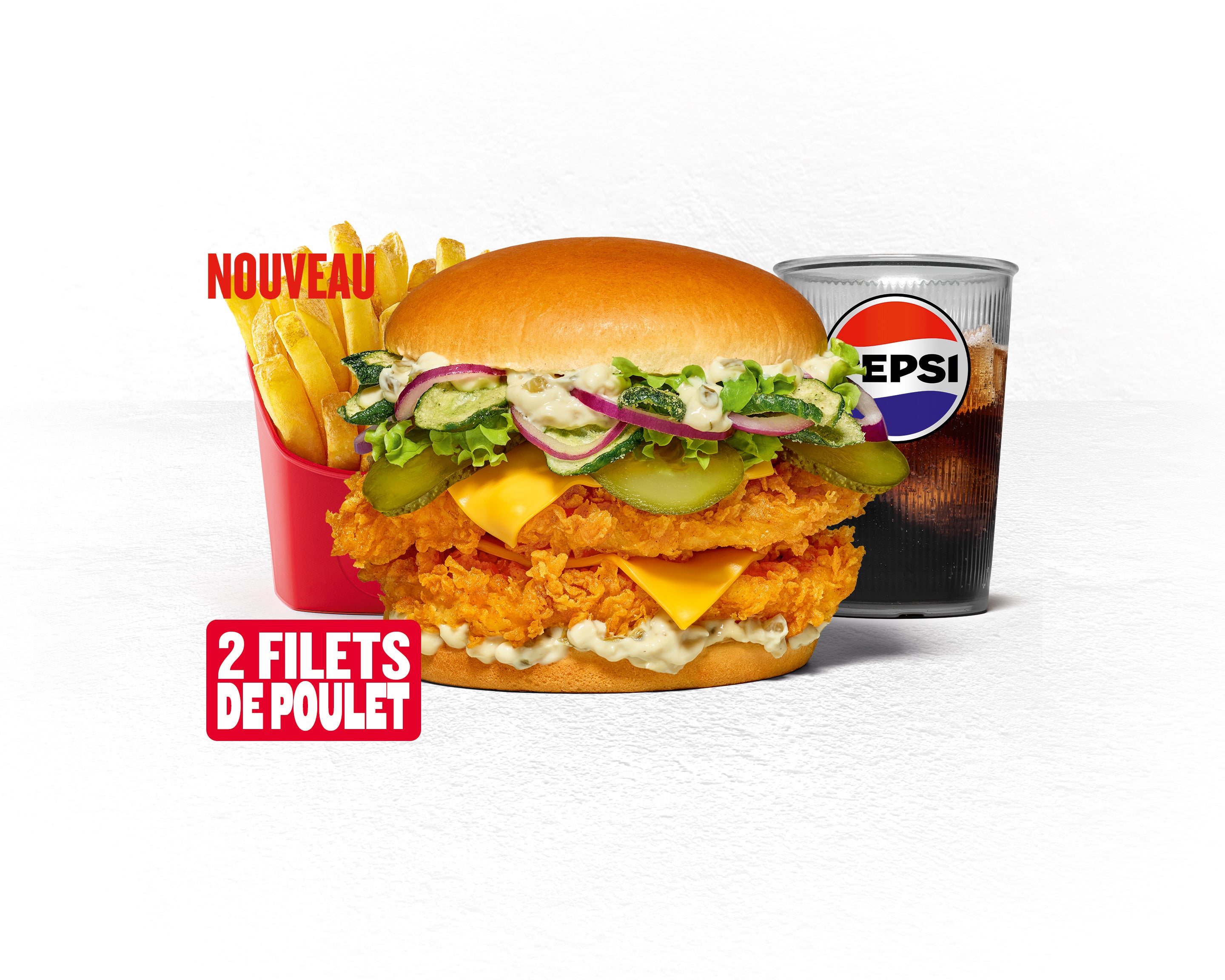 Menu Cornichon Burger - Double Filets
