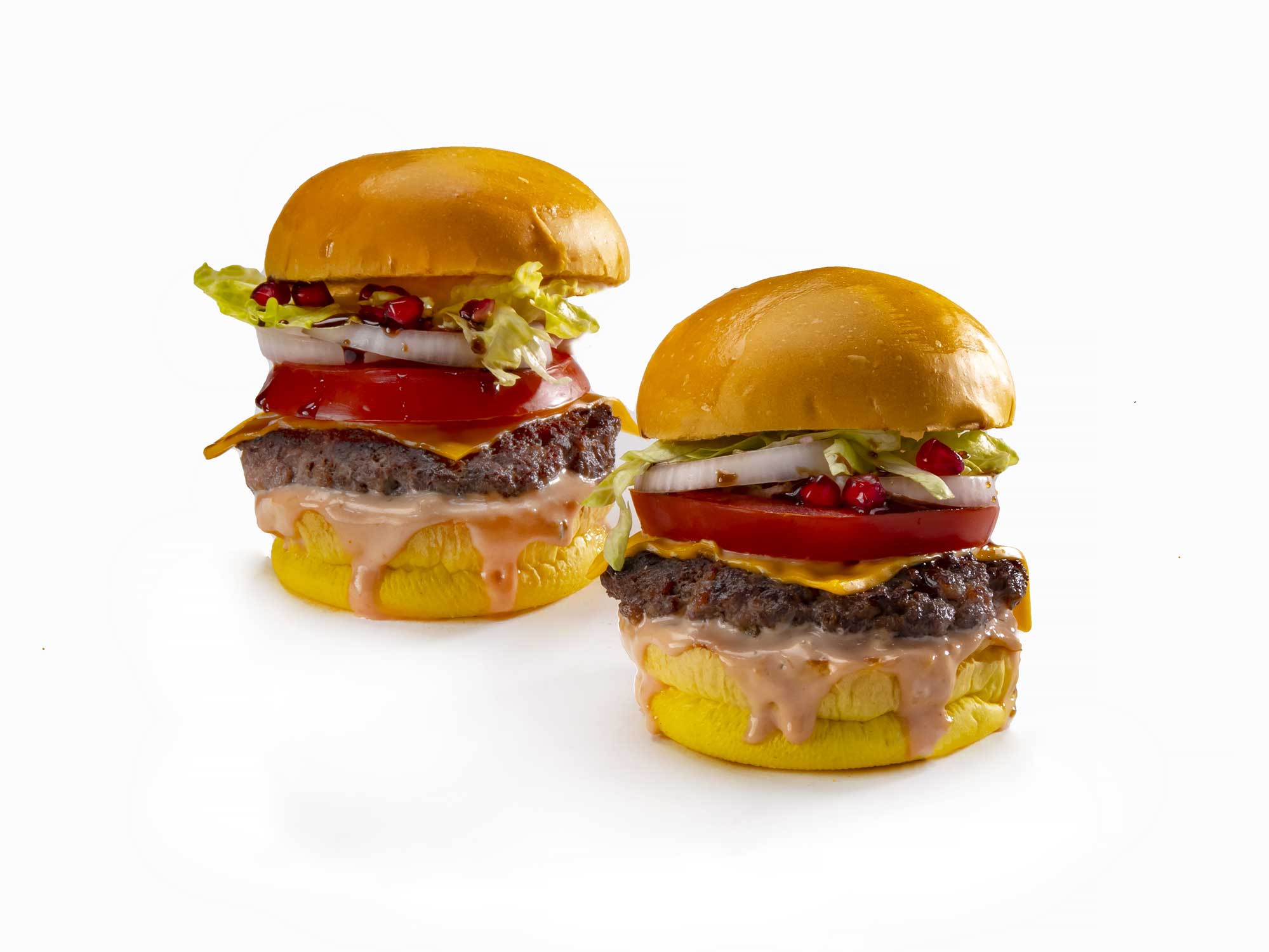 Meat sliders with pomegranate molasses