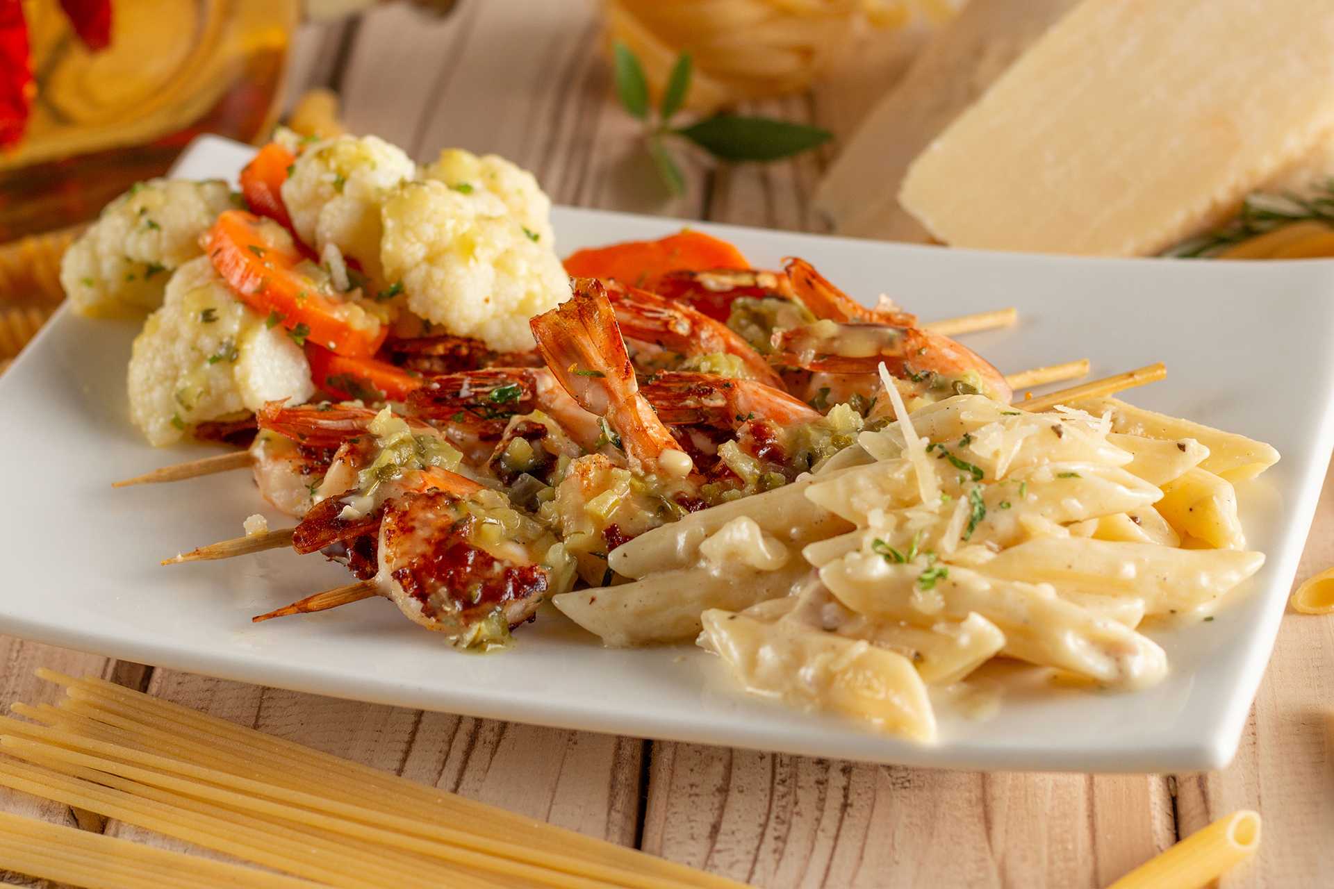 Grilled Shrimp And Pasta