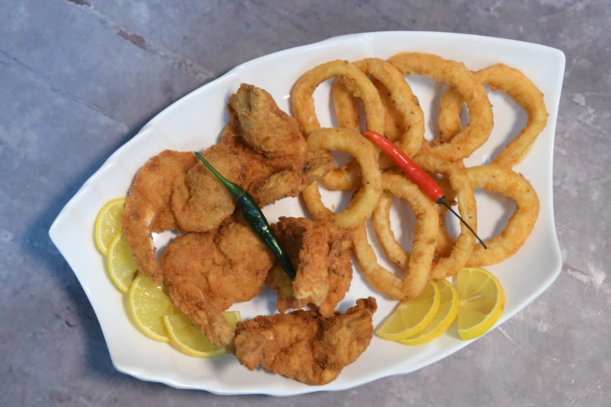 Fried seafood dish