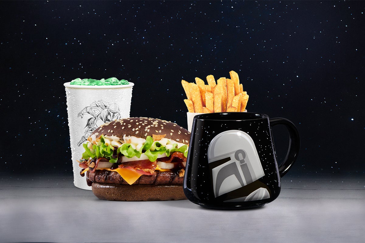 Menu Galactique avec Mandalorian burger