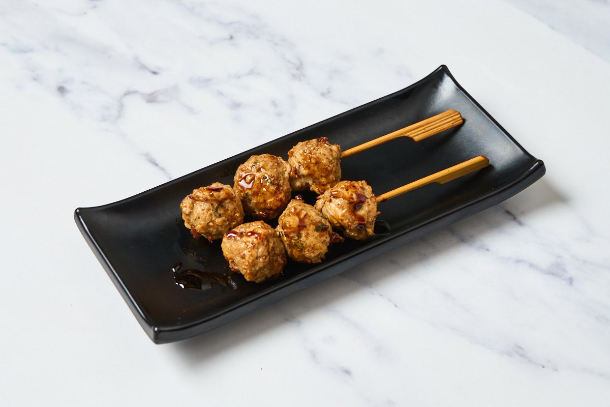 Yakitori, brochettes boulettes de poulet