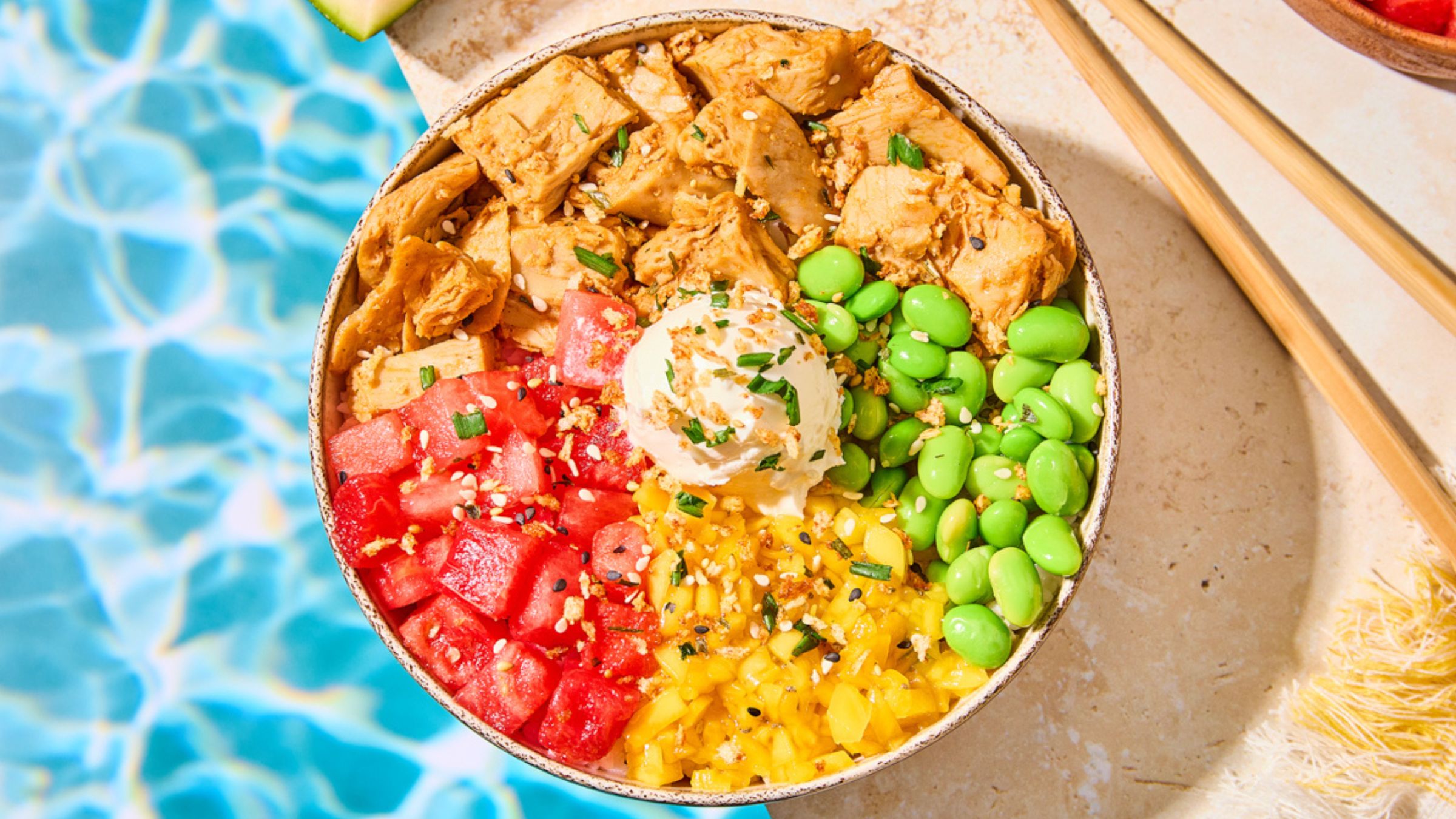 Red & Mango Poké Aiguillettes végétales 🍉