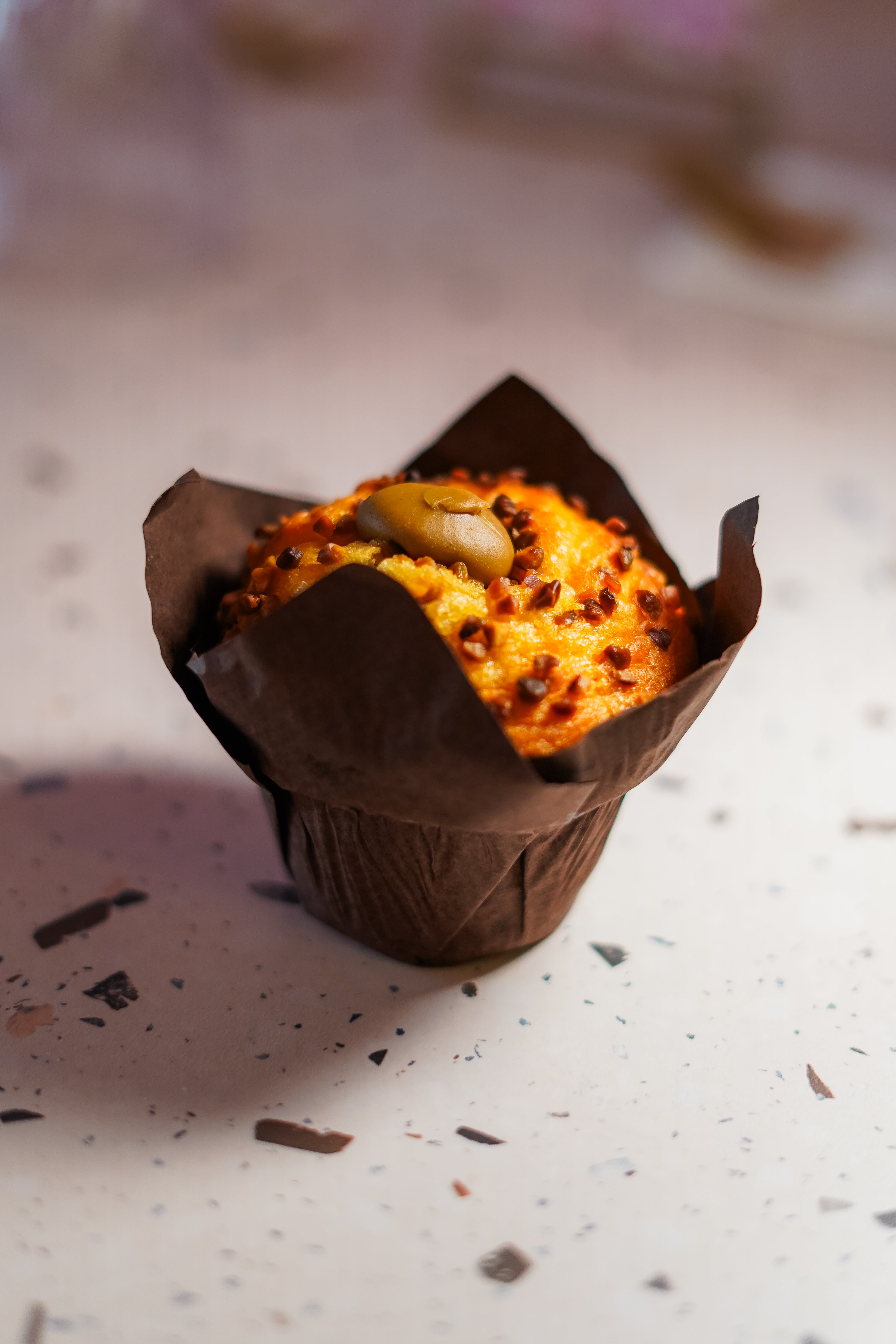 Muffin cœur pistache