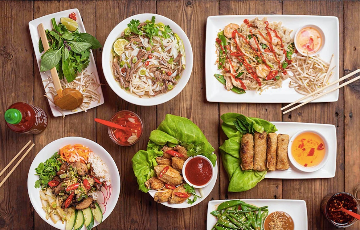 Menu at Vietnam Pho restaurant, Woodland Park