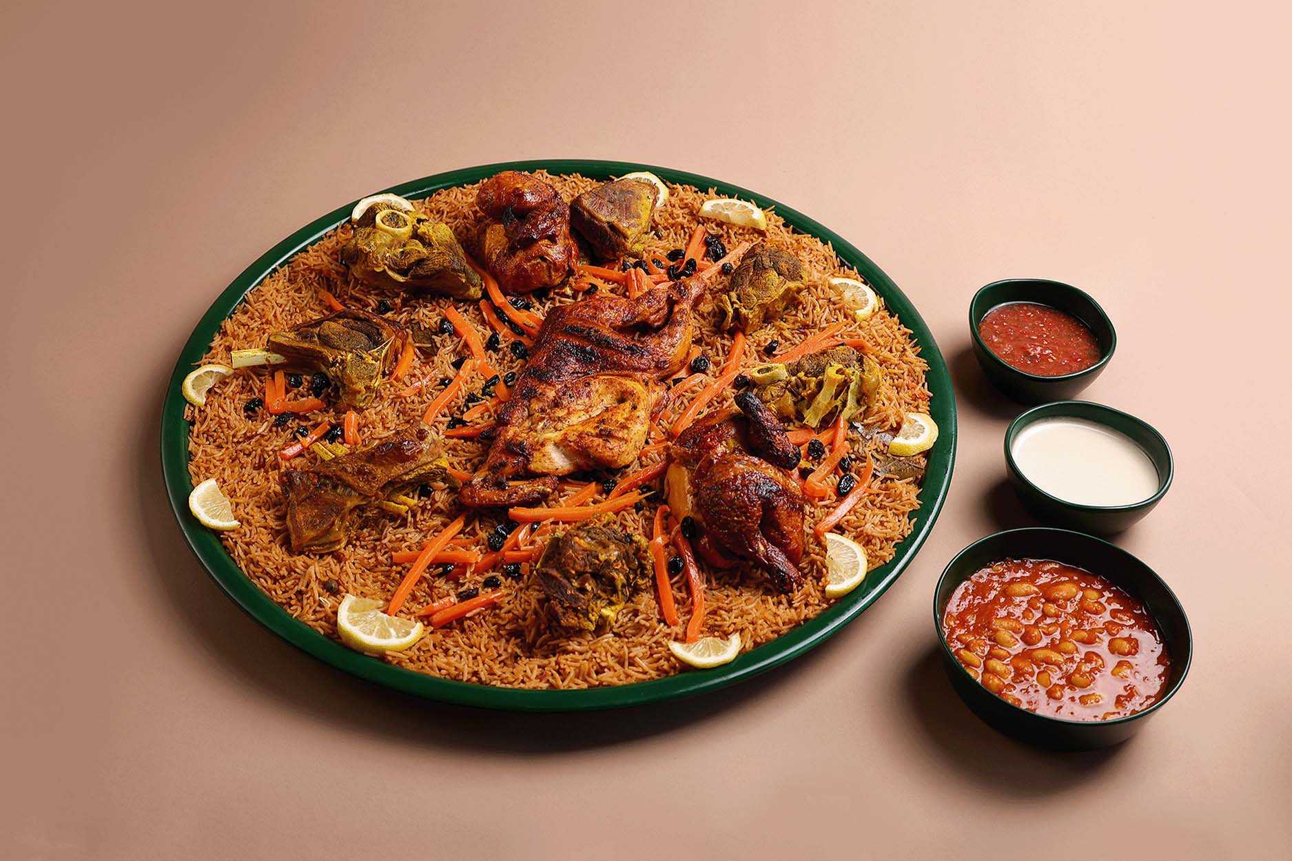 Lamb and Roasted Chicken Diwaniya Meal