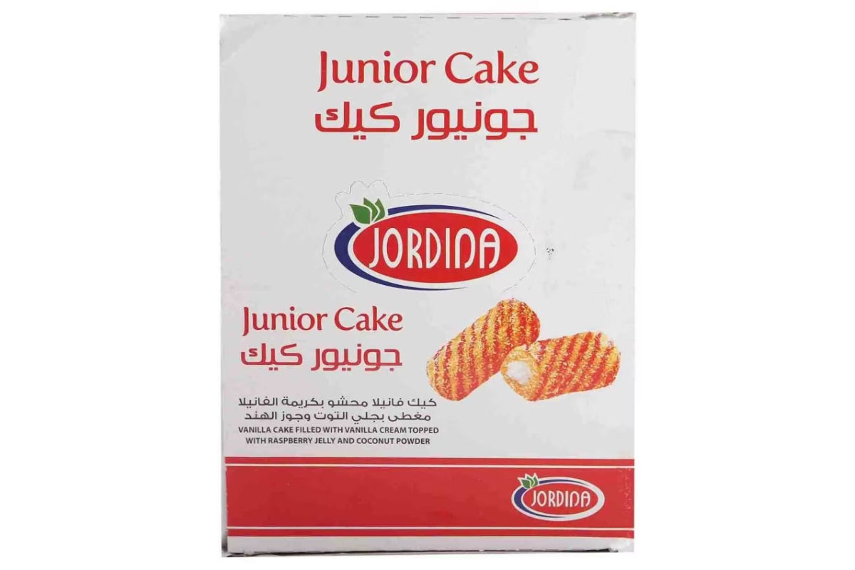 Jordina Jr Cake Topped with Raspberry Jelly and Coconut Powder, 40g